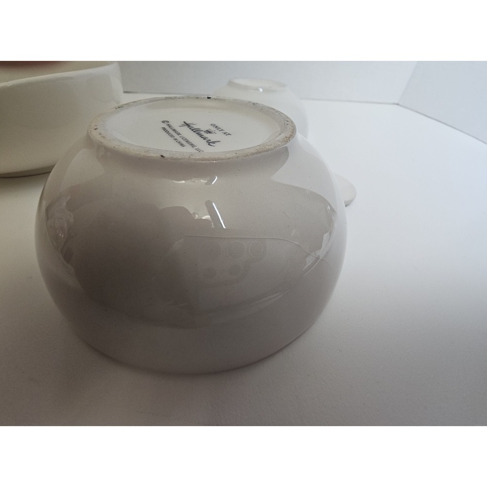 Hallmark Snowflake Nesting‎ Ceramic Measuring Cups Set Of 3 - Picture 10 of 14